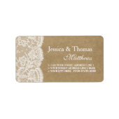 De labels voor het Collectie Kraft & Lace Wedding (Voorkant)