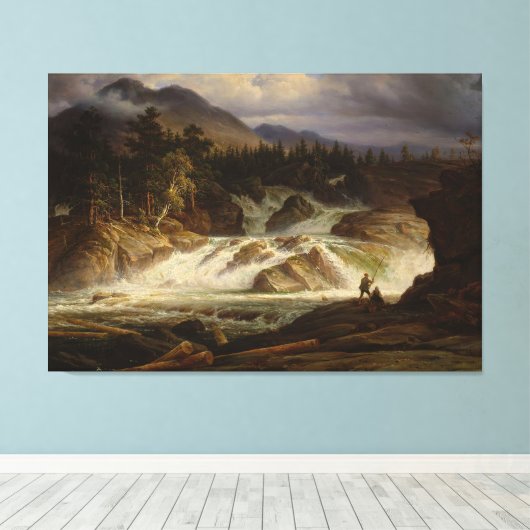 De Labro-waterval Canvas Afdruk (Insitu (Houten vloer))
