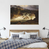 De Labro-waterval Canvas Afdruk (Insitu (Slaapkamer))