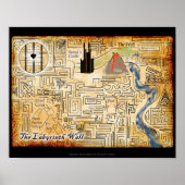 De Labyrinth Wall 14x11 Map Afdrukken Poster (Voorkant)
