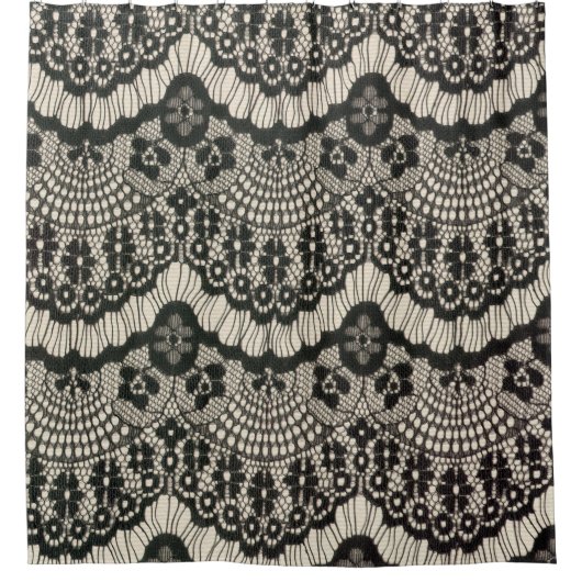 De lace-opening van de verbinding. Fantele sierbl Douchegordijn (Voorkant)