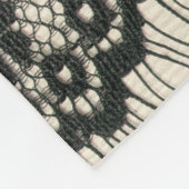 De lace-opening van de verbinding.  Fantele sierbl Fleece Deken (Hoek)