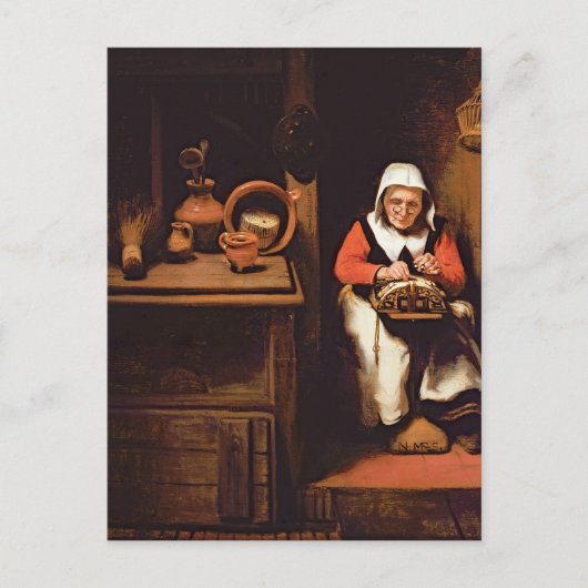 De lacemaker briefkaart (Voorkant)