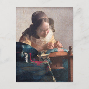 De Lacemaker door het Briefkaart Johannes Vermeer