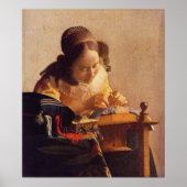 De Lacemaker door Johannes Vermeer Poster (Voorkant)