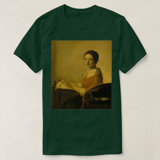 De Lacemaker door Johannes Vermeer T-shirt (Design voorkant)