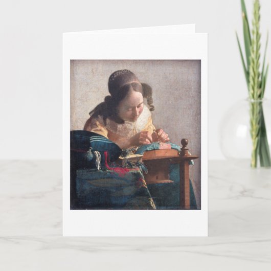 De Lacemaker, Johannes Vermeer, 1669-1670 Kaart (Voorkant)