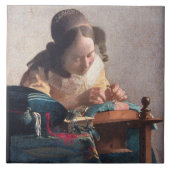 De Lacemaker, Johannes Vermeer Tegeltje (Voorkant)