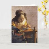 De lacemaker kaart (Gele Bloem)