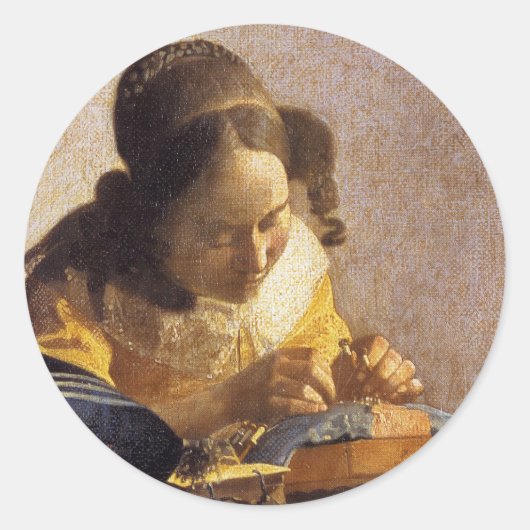De lacemaker ronde sticker (Voorkant)