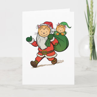 De lach-uit-luide Kerstkaarten van Katten Feestdagen Kaart