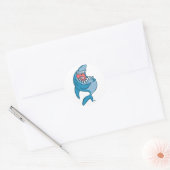 De lachende haai cartoon sticker (Envelop)