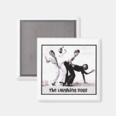 De lachende honden retro magneet (Voorkant / Achterkant)
