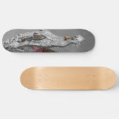 De lachende krokodil en de vliegen persoonlijk skateboard (Horizontaal)