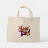De lachende vleermuis mini tote bag (Achterkant)
