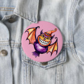 De lachende vleermuis ronde button 4,0 cm (In situ)