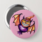 De lachende vleermuis ronde button 4,0 cm (Voorkant /achterkant)