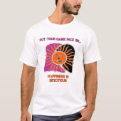 De lachende zonnekop magneet t-shirt (Voorkant)