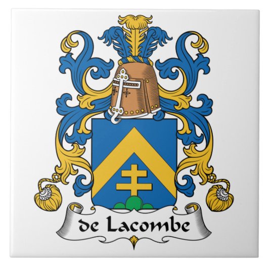 de LaCombe Family Crest Tegeltje (Voorkant)