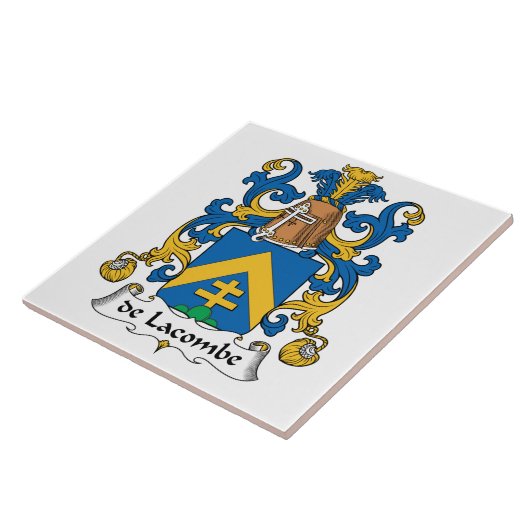 de LaCombe Family Crest Tegeltje (Zijkant)
