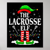 De Lacrosse Elf Grappig Matching Xmas Lacrosse Chr Poster (Voorkant)