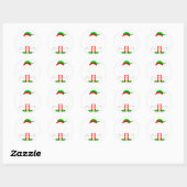 De Lacrosse Elf Grappig Matching Xmas Lacrosse Chr Ronde Sticker (Vel)