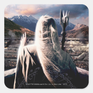 DE LAD VAN DE KRUIDEN: TT Saruman Movie Poster Vierkante Sticker