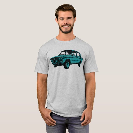 De Lada. Russische auto T-shirt (Voorkant volledig)