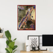 De ladder van de goddelijke beklimming icoon poster (Thuiskantoor)