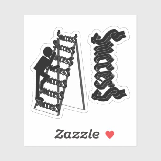 De Ladder van Succes Beklimmen Sticker (Vel)