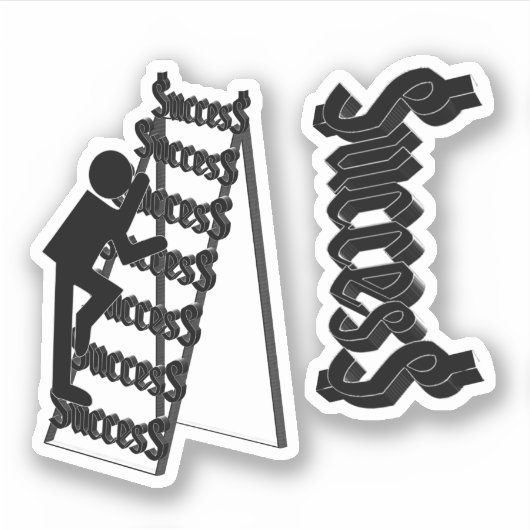 De Ladder van Succes Beklimmen Sticker (Voorkant)