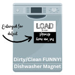 De lading maakt FUNNY leeg! Dishwasher Magnet<br><div class="desc">Een grappig bericht om je vaatwasser aan te trekken om je te laten weten of de gerechten vies of schoon zijn. Trendy zwart-wit kleuren met leuke typografie. Een geweldig cadeau voor de uitsteller in je leven!</div>