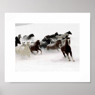 De lading van de paarden. poster