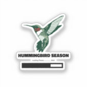 De lading van het vogelseizoen Wacht even. Sticker (Voorkant)