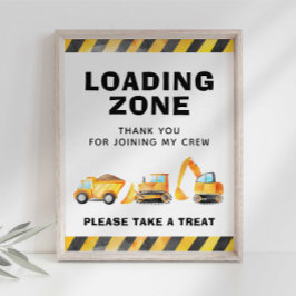 De Ladingsstreek van de bouwvrachtwagen Partij Voo Poster