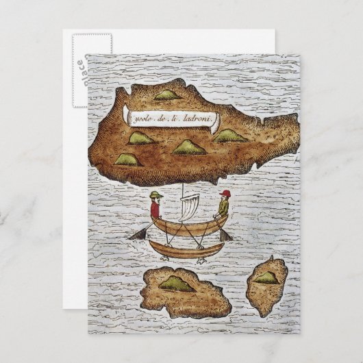 DE LADRONE-EILANDEN BRIEFKAART (Voorkant / Achterkant)