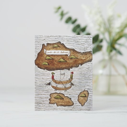 DE LADRONE-EILANDEN BRIEFKAART (Staand voorkant)