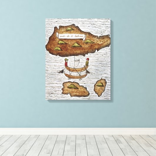 DE LADRONE-EILANDEN CANVAS AFDRUK (Insitu (Houten vloer))