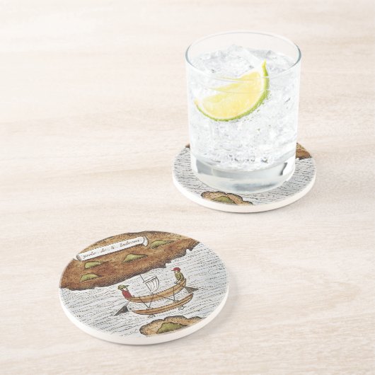 DE LADRONE-EILANDEN ZANDSTEEN ONDERZETTER (Zijkant)