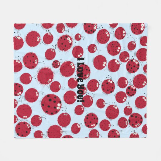 De Ladybug Shindig Fleece Deken (Voorkant (Horizontaal))