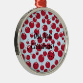 De Ladybug Shindig Metalen Ornament (Rechts)