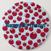 De Ladybug Shindig Ronde Button 6,0 Cm (Voorkant)