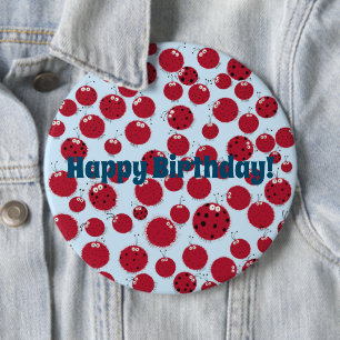 De Ladybug Shindig Ronde Button 6,0 Cm