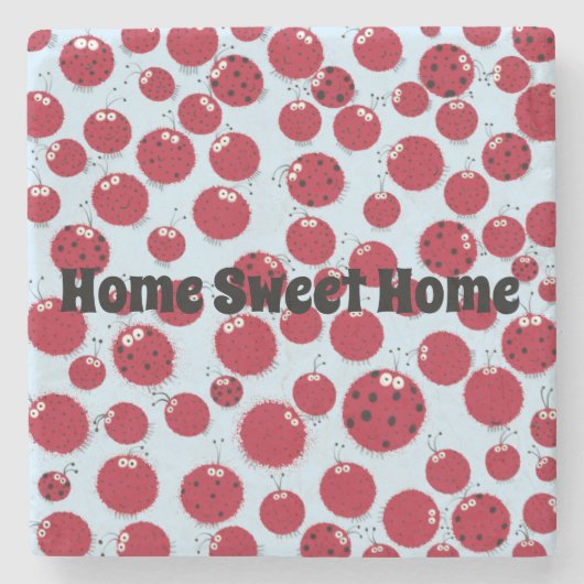 De Ladybug Shindig Stenen Onderzetter (Voorkant)