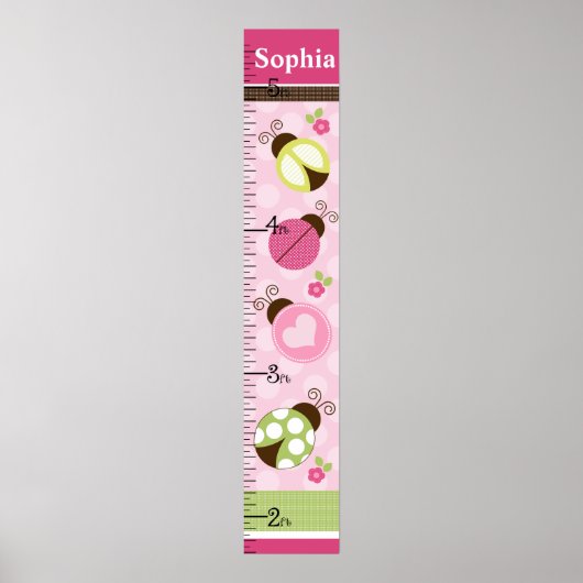 De  Ladybugs met de Groeigrafiek van de stippen ho Poster (Voorkant)