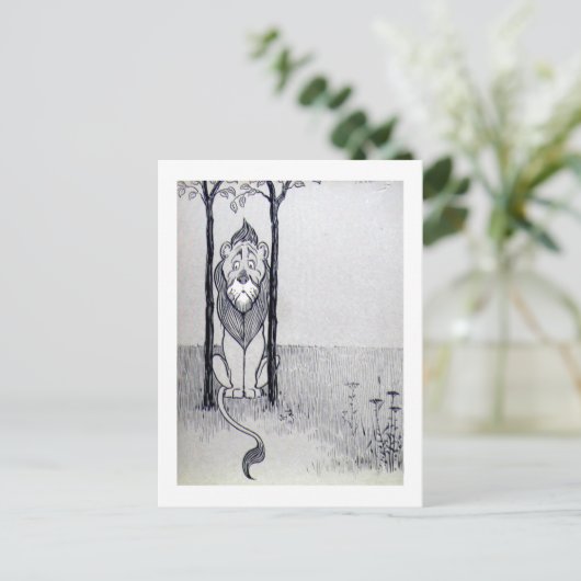 De laffe Lion Briefkaart (Staand voorkant)