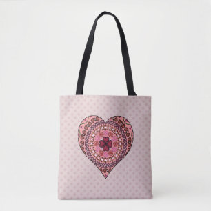 De lagen van de Hart All-Over-Print Bag Tote Bag