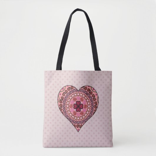 De lagen van de Hart All-Over-Print Bag Tote Bag (Voorkant)
