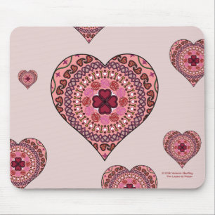 De lagen van de hartmousepad muismat