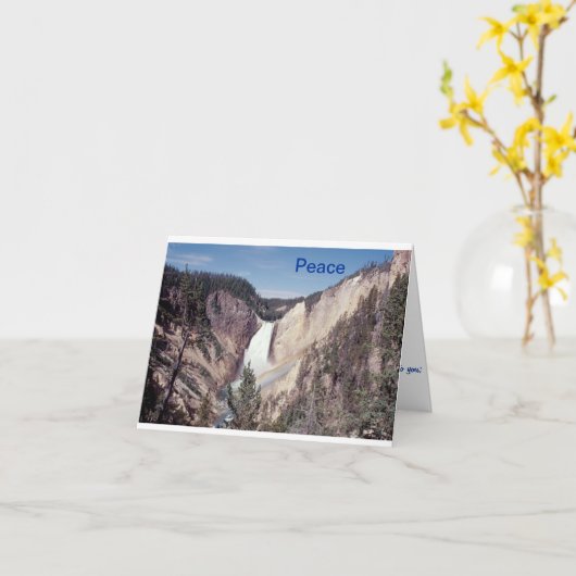 De Lagere Herfsten van de vrede notecard Kaart (Gele Bloem)